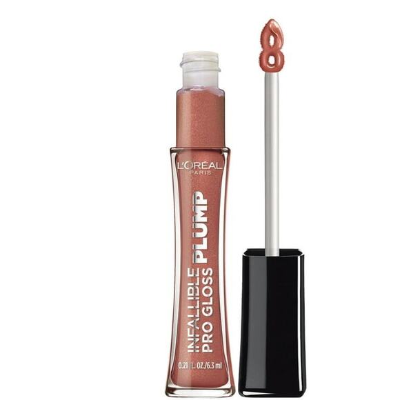 Loreal Infallible Pro Gloss Plump Lip Gloss Nude Twinkle 610 - Picture 1 of 8